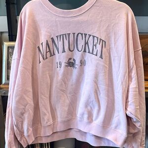 Hollister Pink Nantucket Crew Neck Sweater